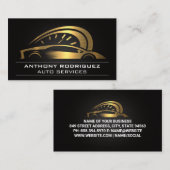 Gold Metallic-Auto-Logo Visitenkarte (Vorne/Hinten)