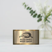 Gold Metallic | Auto-Logo Visitenkarte (Stehend Vorderseite)