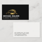 Gold Metallic-Auto-Logo-Visitenkarte Visitenkarte (Vorne/Hinten)