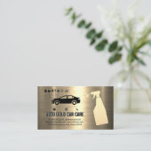 Gold Metallic | Auto | Reinigung Visitenkarte (Stehend Vorderseite)