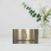 Gold Metallic Background | Corporate Buidlings Visitenkarte (Stehend Vorderseite)