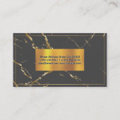 Gold Metallic Banner | Goldmarmortextur Visitenkarte (Rückseite)