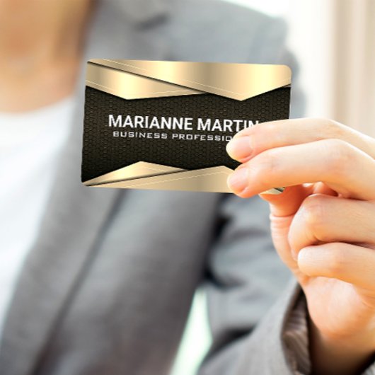 Gold Metallic | Black Metallic Visitenkarte