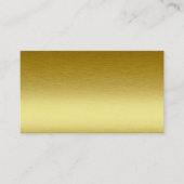 Gold Metallic Blank Business Card Visitenkarte (Vorderseite)
