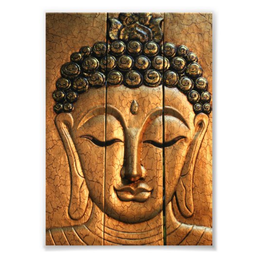 Gold Metallic Buddha Fotodruck (Vorne)