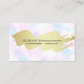 Gold-Metallic-Bürste | Mosaic Geometric Visitenkarte (Rückseite)