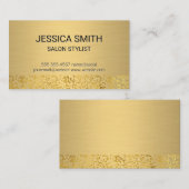 Gold-Metallic-Bürste | Muster für Goldene Fohlen Visitenkarte (Vorne/Hinten)