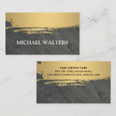 Gold-Metallic-Bürste | Verspätung Visitenkarte (Vorne/Hinten)