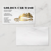 Gold Metallic Car Wash Logo Visitenkarte (Vorne/Hinten)