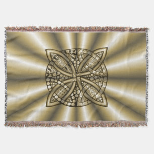 Gold Metallic Celtic Knot Original Art Decke