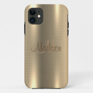Gold Metallic Chic Elegante Chic Personalize Case-Mate iPhone Hülle