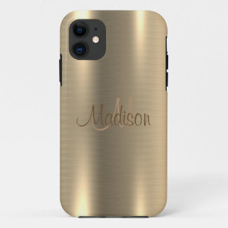 Gold Metallic Chic Elegante Chic Personalize Case-Mate iPhone Hülle