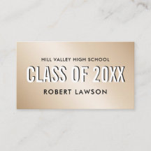 Gold Metallic Class Abschluss Name Social Icon