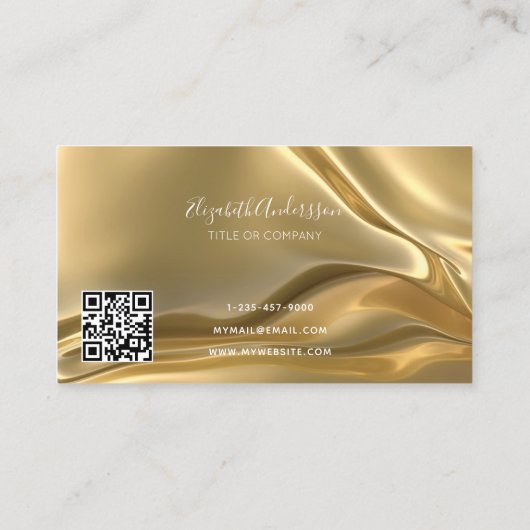 Gold-Metallic-Code Visitenkarte (Rückseite)