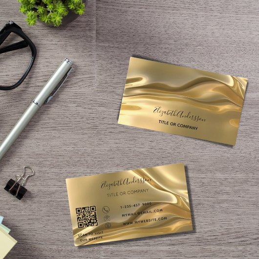 Gold-Metallic-Code Visitenkarte