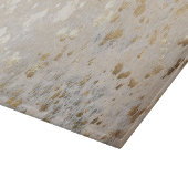 Gold Metallic Cowhide Print | Luxus Schneidebrett (Ecke)