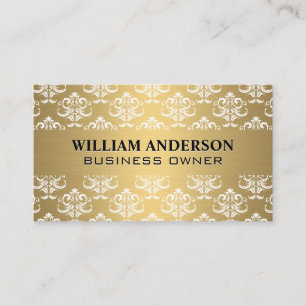 Gold Metallic Damask Muster Rabattkarte