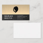 Gold Metallic | Damen Beauty | Verspätung Visitenkarte (Vorne/Hinten)
