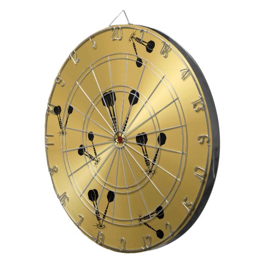 Gold Metallic Dart Board Dartscheibe (Vorderseite rechts)