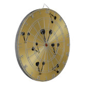 Gold Metallic Dart Board Dartscheibe (Vorderseite Links)