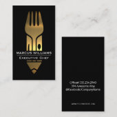 Gold Metallic Dinnerware Business Card Visitenkarte (Vorne/Hinten)