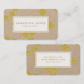 Gold Metallic Dots Classic Modern Make Up Artist Visitenkarte (Vorne/Hinten)