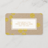 Gold Metallic Dots Classic Modern Make Up Artist Visitenkarte (Rückseite)