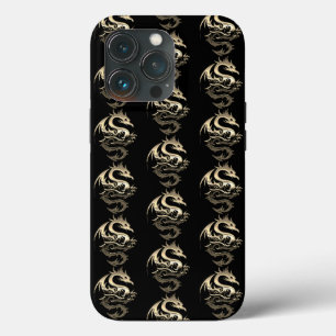 Gold Metallic Dragon Pattern Case-Mate iPhone Hülle