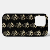 Gold Metallic Dragon Pattern Case-Mate iPhone Hülle (Rückseite (Horizontal))