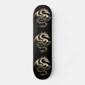 Gold Metallic Dragon Skateboard (Vorderseite)