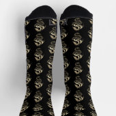 Gold Metallic Dragon Socken (Oben)
