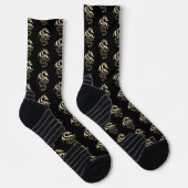 Gold Metallic Dragon Socken (Rechts)