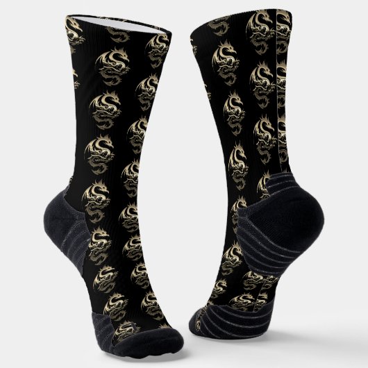 Gold Metallic Dragon Socken (Gewinkelt)
