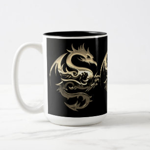 Gold Metallic Dragon Zweifarbige Tasse