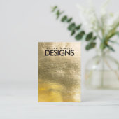 Gold Metallic Earring Display Card Visitenkarte (Stehend Vorderseite)