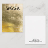 Gold Metallic Earring Display Card Visitenkarte (Vorne/Hinten)