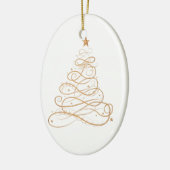 Gold Metallic Filigree Weihnachtsbaum Keramik Ornament (Links)