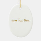 Gold Metallic Filigree Weihnachtsbaum Keramik Ornament (Hinten)