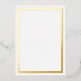 Gold Metallic Foil Border Cards Folieneinladung