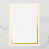 Gold Metallic Foil Border Cards Folieneinladung (Vorderseite)