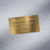 Gold Metallic Foil Eyelash Extensions Beauty Magnetische Visitenkarte (Beispiel)