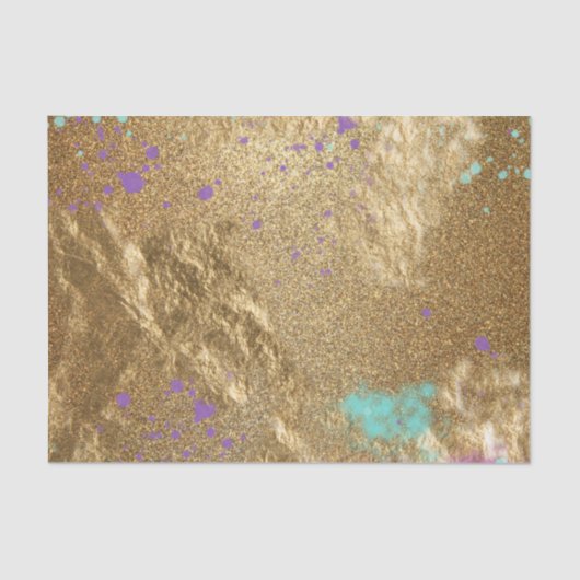 Gold Metallic Foil Glitzer Kunstmuseum Modernes Gl Seidenpapier (Vorderseite)
