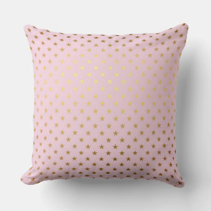 Gold Metallic Foil Star Stars Rosa Moderne Kissen