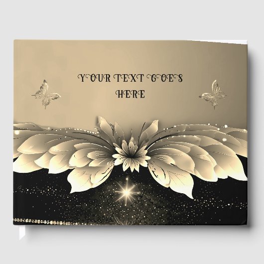 Gold Metallic Gästebuch (Vorderseite)