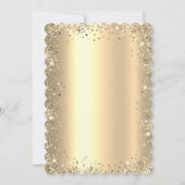 Gold Metallic Glitter 50th Wedding Anniversary Einladung (Rückseite)