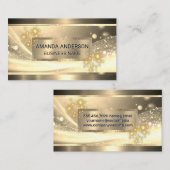Gold Metallic | Golden Boke Sparkle Visitenkarte (Vorne/Hinten)