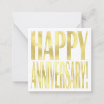 Gold Metallic Happy Jubiläum stilvoll chic