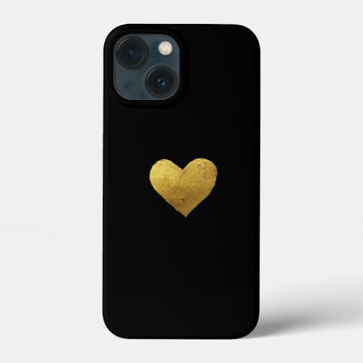 Gold Metallic Heart iPhone Cover. Case-Mate iPhone Hülle (Rückseite)