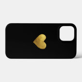 Gold Metallic Heart iPhone Cover. Case-Mate iPhone Hülle (Rückseite (Horizontal))