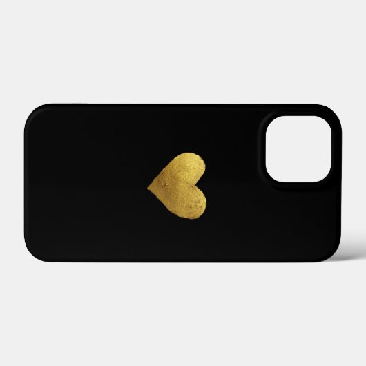 Gold Metallic Heart iPhone Cover. Case-Mate iPhone Hülle (Rückseite (Horizontal))
